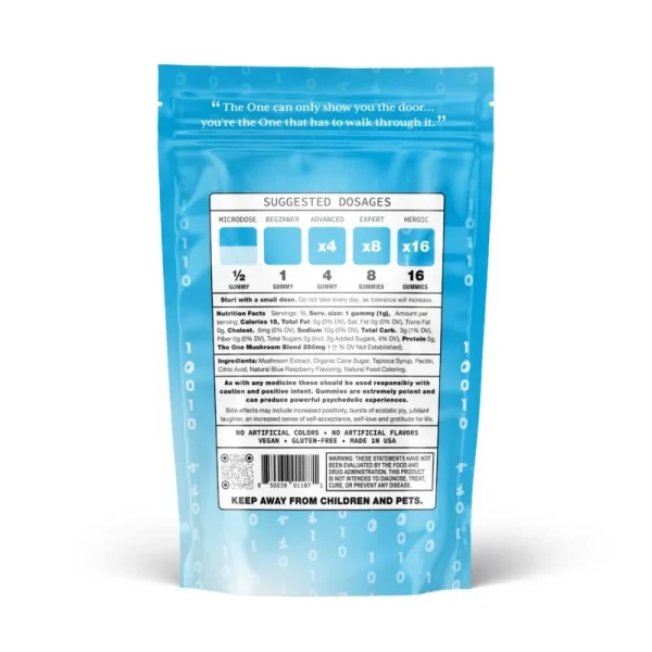 The One Mushroom Gummies Blue Raspberry Flavored - Image 2