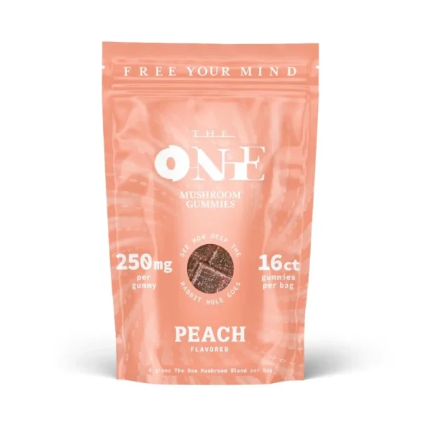 The One Mushroom Gummies Peach Flavored