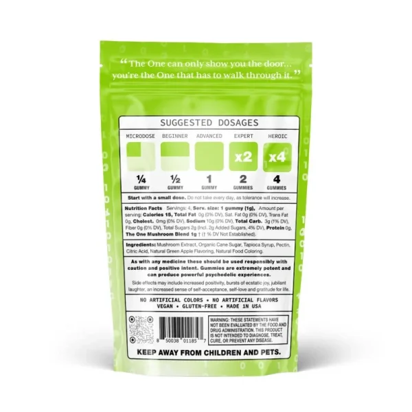The One Mushroom gummies Green Apple Flavored - Image 2