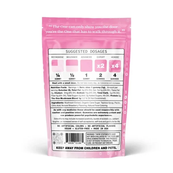 The One Mushroom Gummies Strawberry Flavored - Image 2
